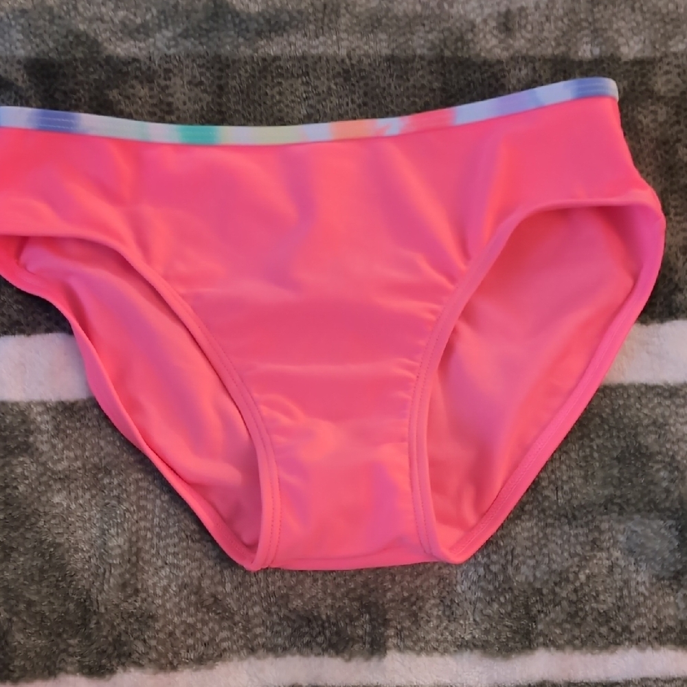 Cat & Jack Pink Bikini Bottom with Multicolor Waistband